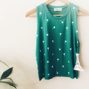 Green Crop Top